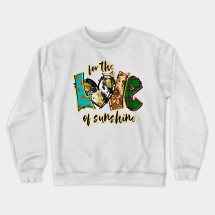 For the Love of Sunshine Vibrant Heart Motif Crewneck Sweatshirt